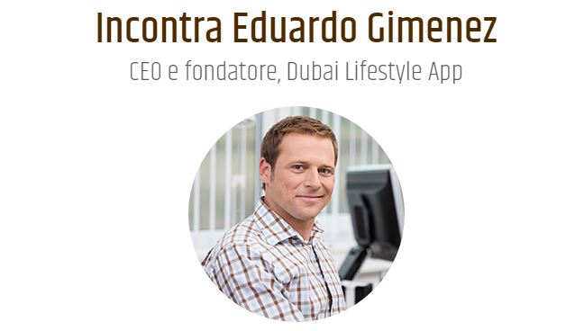 Eduardo Gimenez, fondatore dell'app sulla versione spagnola del sito. Lo stesso volto di Pavoletti