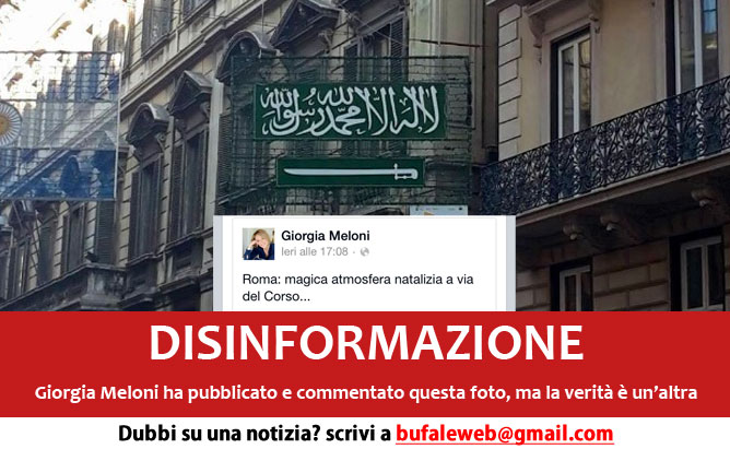 disinformazione-giorgia-meloni-bandiera-islam-roma-natale