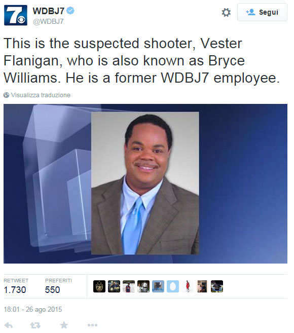 This is the suspected shooter, Vester Flanigan, who is also known as Bryce Williams. He is a former WDBJ7 employee.