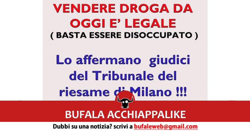 Vendere droga è legale