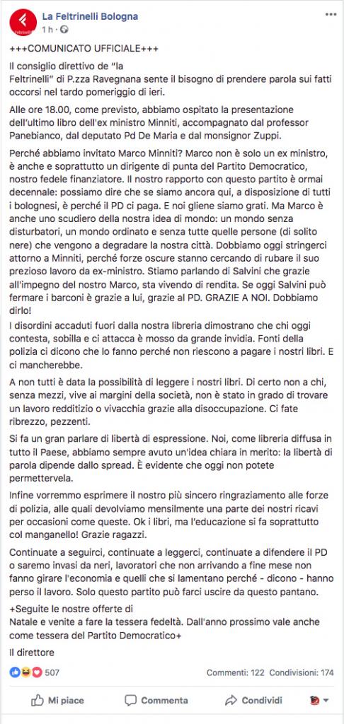 L'attacco hacker alla Feltrinelli di Bologna