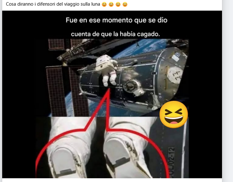 Il complotto dell'astronauta con le scarpe invertite non dimostra che non siamo mai stati nello spazio: anzi