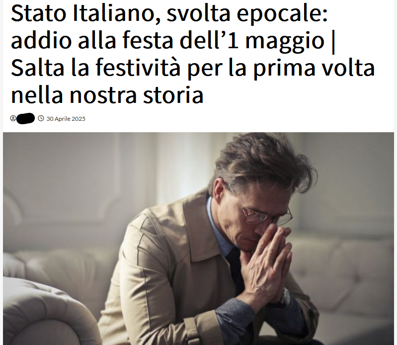 Sì, oggi si festeggia il primo Maggio, nonostante le fake news