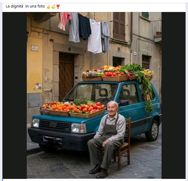 "La dignità in una foto" (fatta con l'AI)