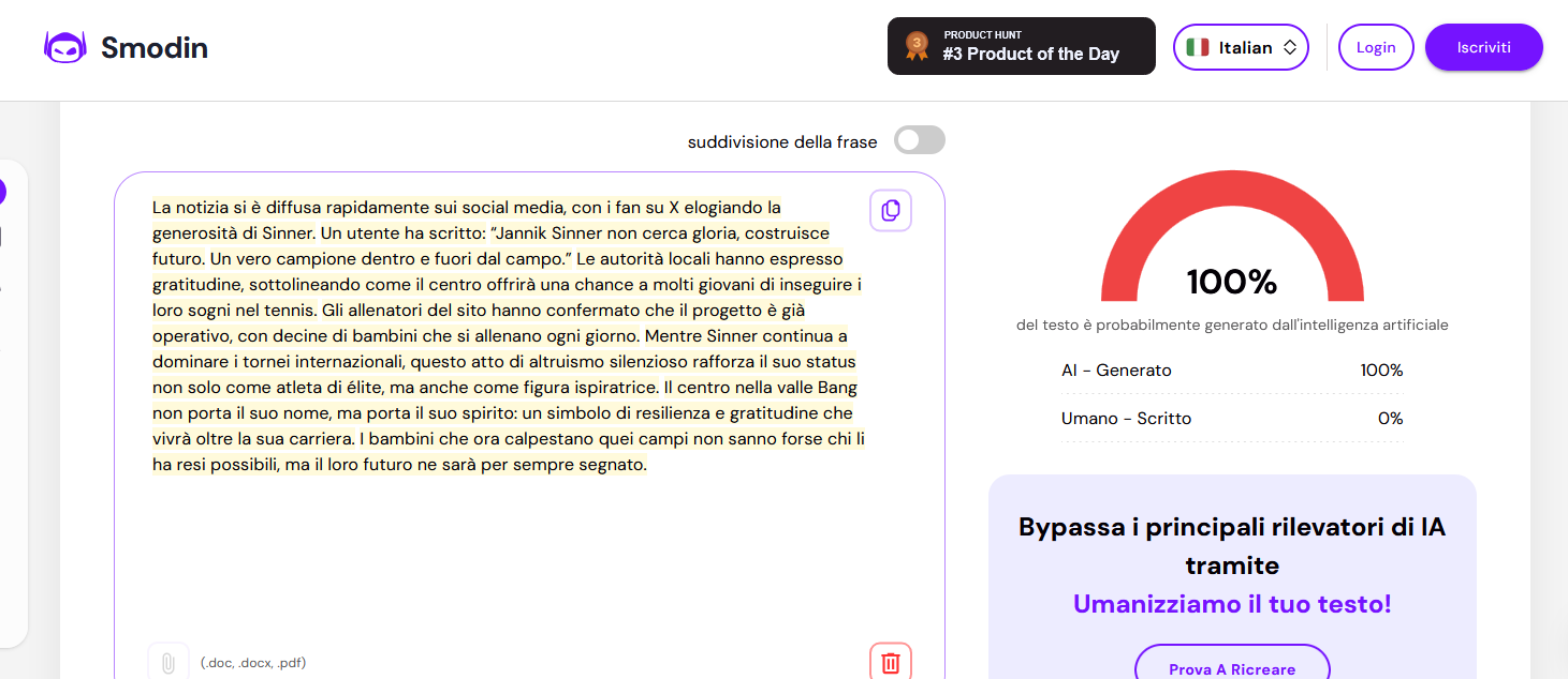 Analisi della storia