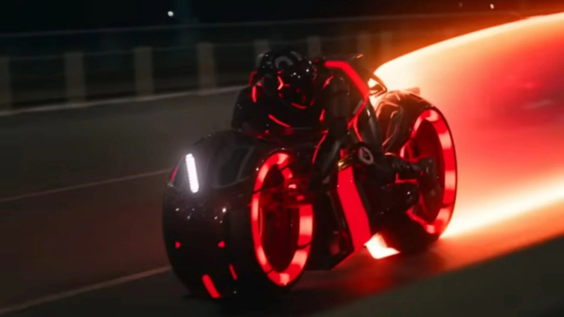 Una LightCycle in Tron Ares