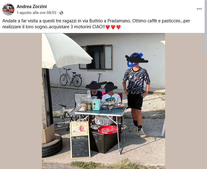 Udine: vendono limonata per comprarsi un motorino, passante li denuncia