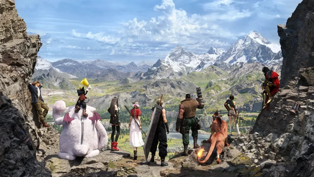 Il cast semicompleto di Final Fantasy VII nell'attuale reboot/spinoff/retelling/AU