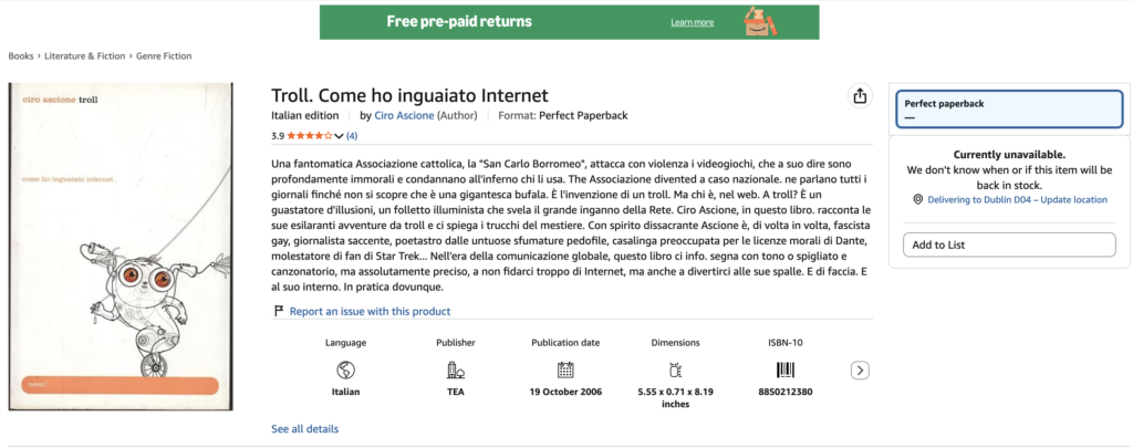 L'Autore Ciro Ascione invece sì