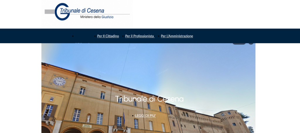 Il sito del Tribunale di Cesena (che non esiste): phishing in danno delle istituzioni