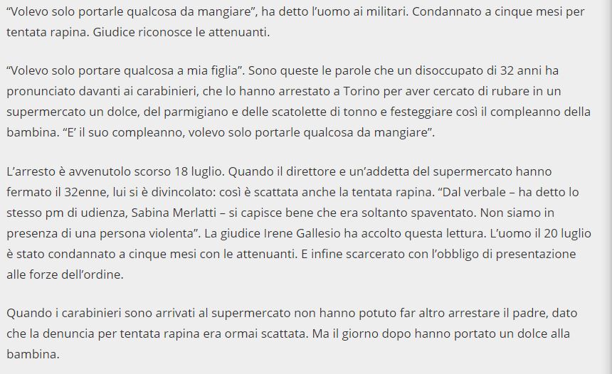 notizia vera disoccupato dolce figlia
