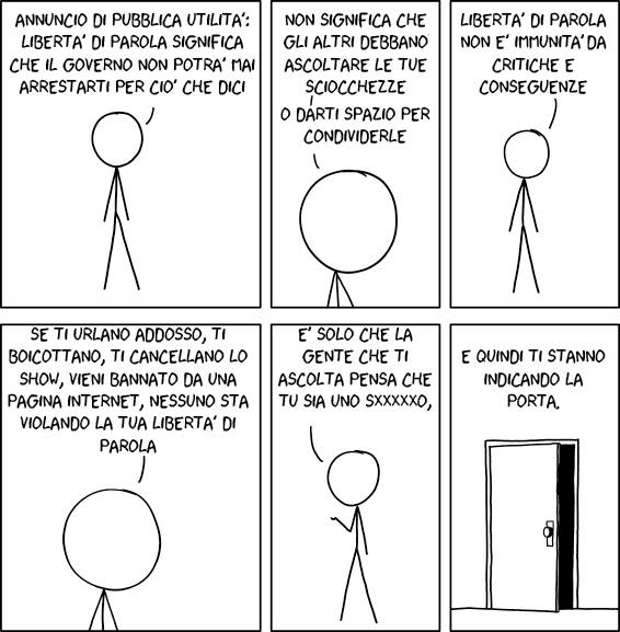 La vignetta sulla censura di XKCD