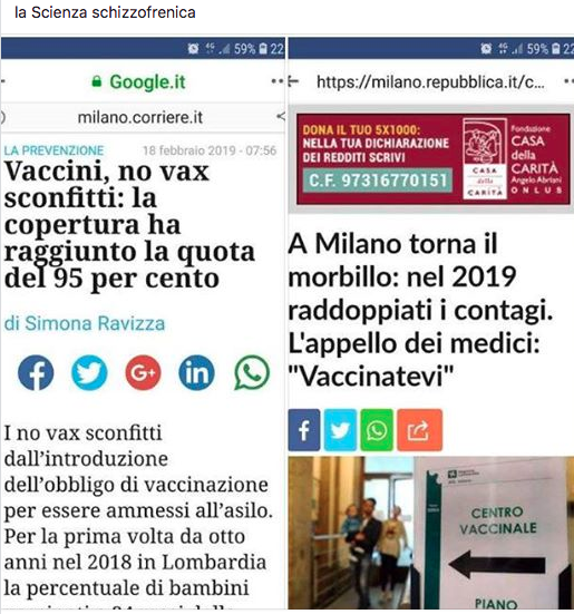 La scienza schizzofrenica (sic!)