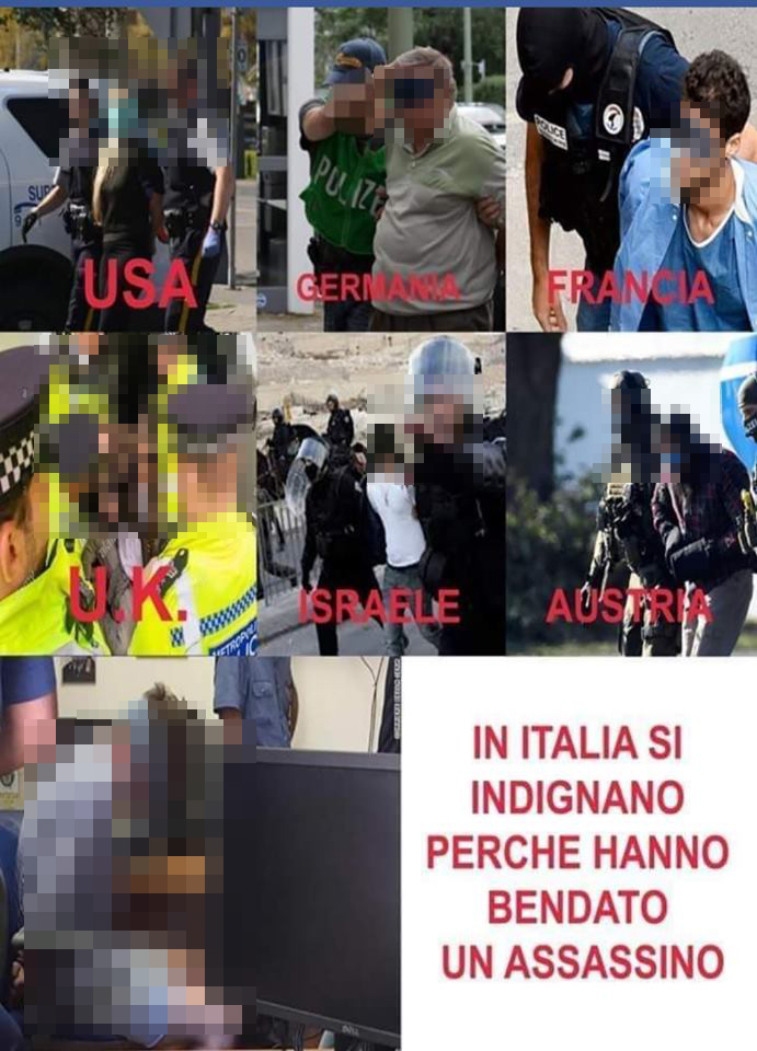 In Italia si indignano perché hanno bendato un assassino
