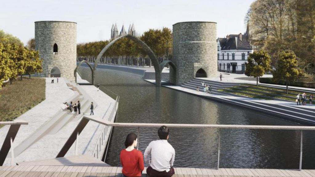 Render del Pont des Trous, proposta dell'architetto Olivier Bastien