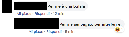 "Per me sei pagato per interferire"
