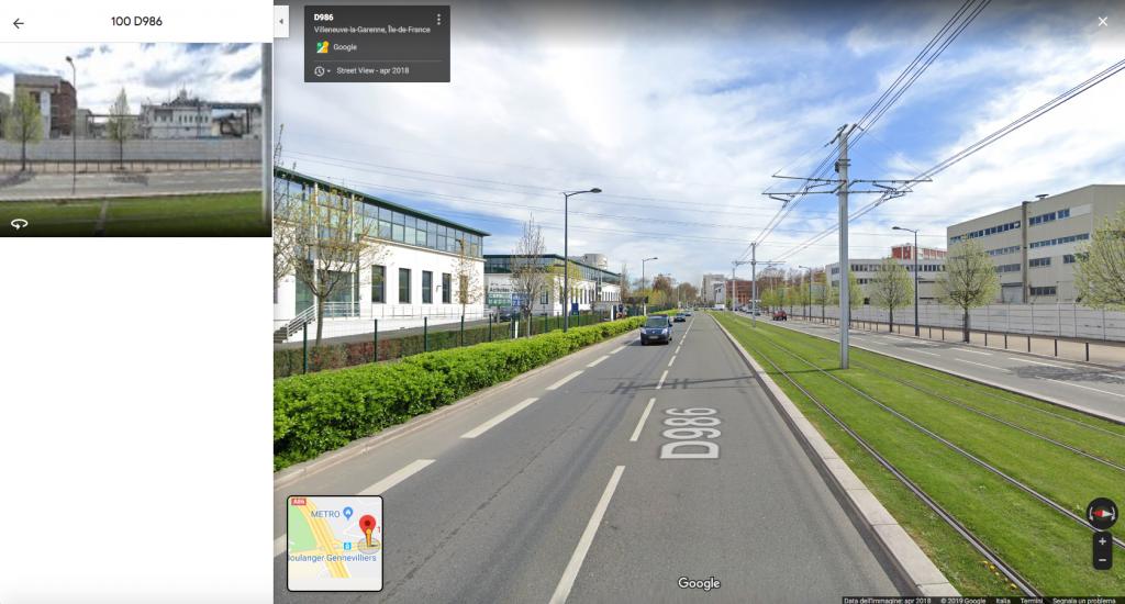 La strada di Parigi in cui è avvenuto il caso