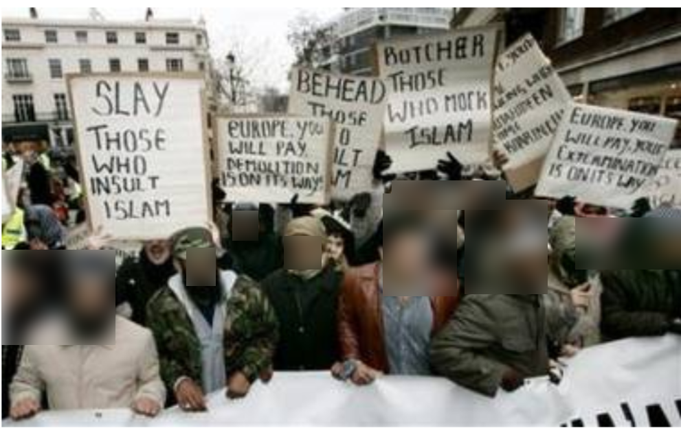 Presunta foto della recente manifestazione "Islam Religione di Pace"