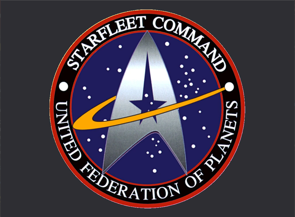Il Logo della Flotta Stellare, come visibile nel telefilm "Star Trek: TNG"