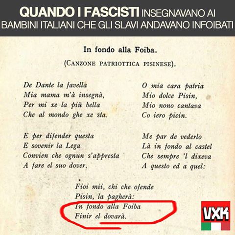 "Quando i fascisti insegnavano le Foibe"