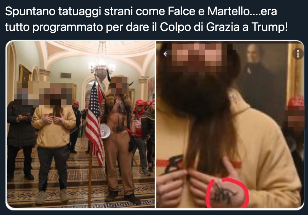 Il mistero del manifestante col tatuaggio di Falce e Martello