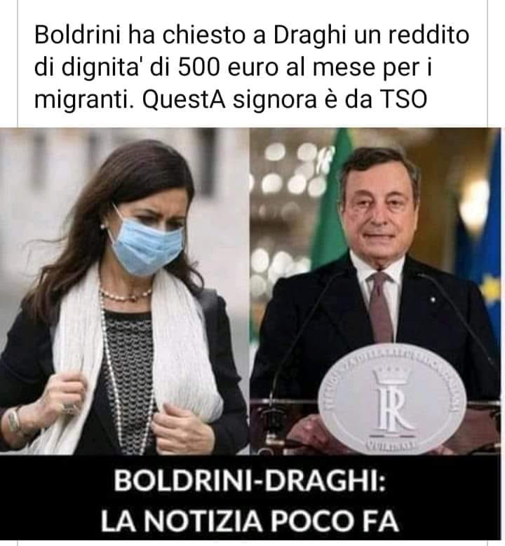 Il ritorno della bufala del "Reddito di dignità ai Migranti" - Dalla Boldrini a Draghi