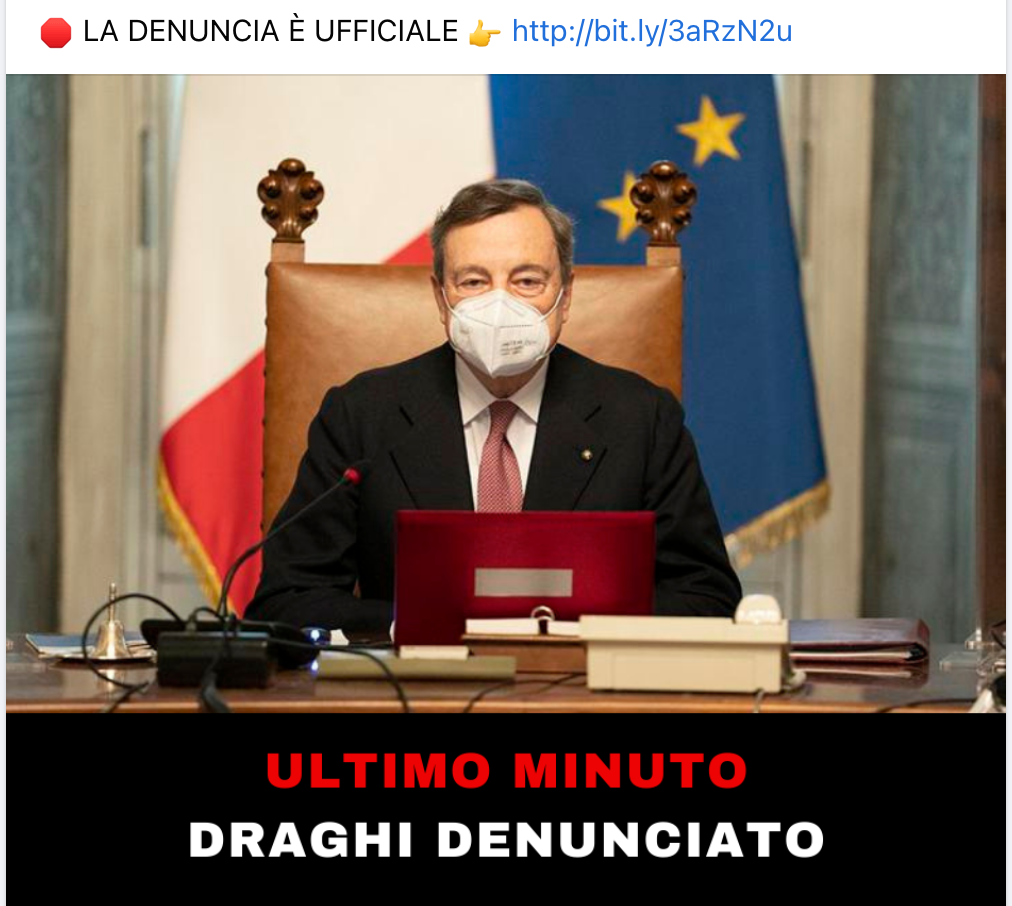 Ultim'ora: Draghi denunciato