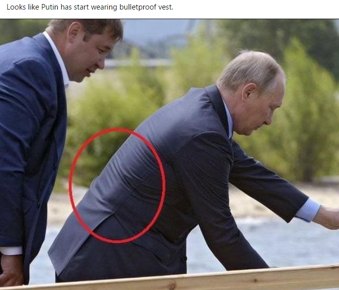 La foto che mostra Putin con il giubbotto antiproiettile è del 2017