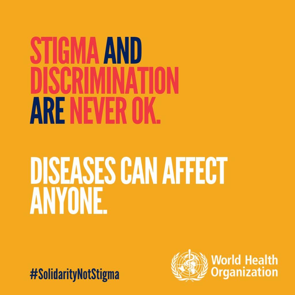 L'OMS ricorda che lo stigma sociale e la discriminazione sono sempre un problema