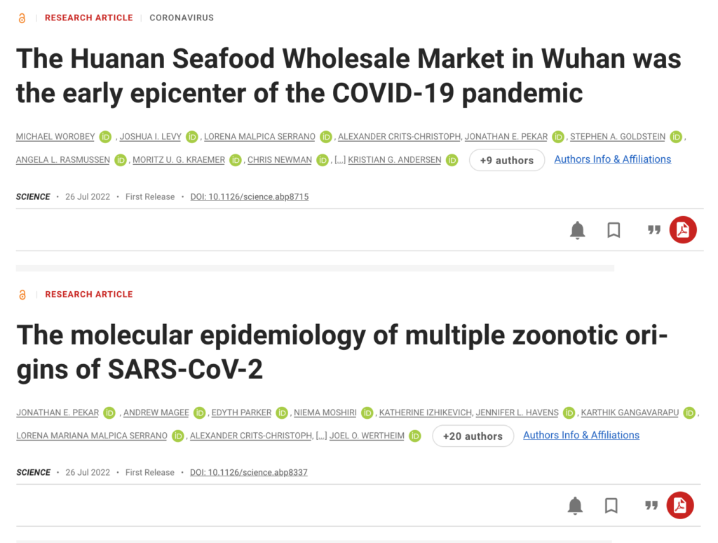 Studio conferma la teoria di COVID19 nato al mercato di Wuhan