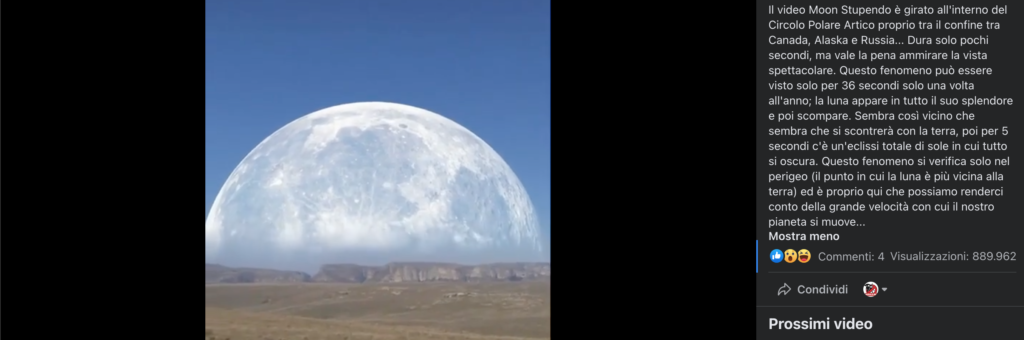 Spiacente amici, il video "Moon Stupendo" è un falso
