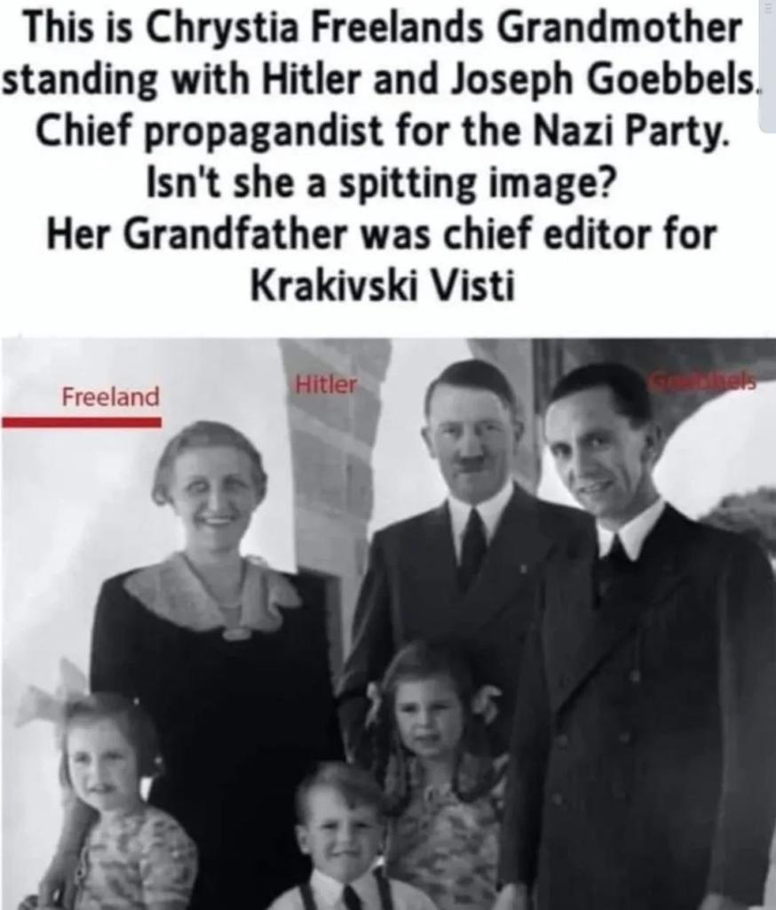 Confondono la nonna della Vicepremier canadese con Magda Goebbels
