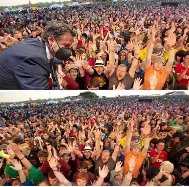 No, questa non è una foto di Conte al concerto di Vasco Rossi