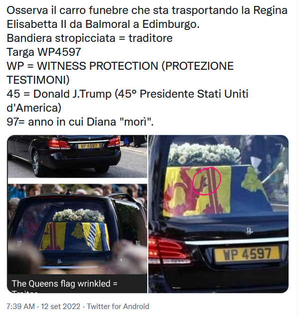 Il carro funebre della Regina e il ritorno dei drop di QAnon
