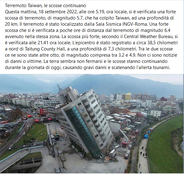 Il palazzo a Taiwan crollato nel terremoto del 2022, ma anche nel 2018