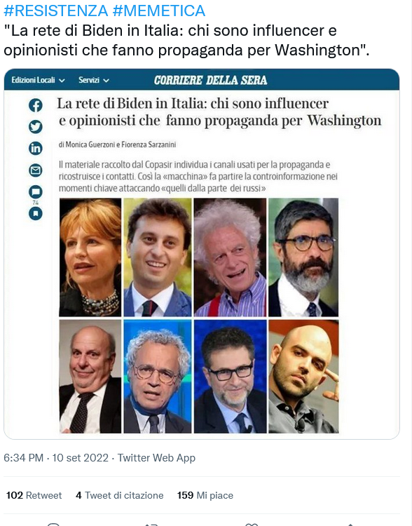 La rete di Biden in Italia secondo il Corriere è uno scherzo andato male