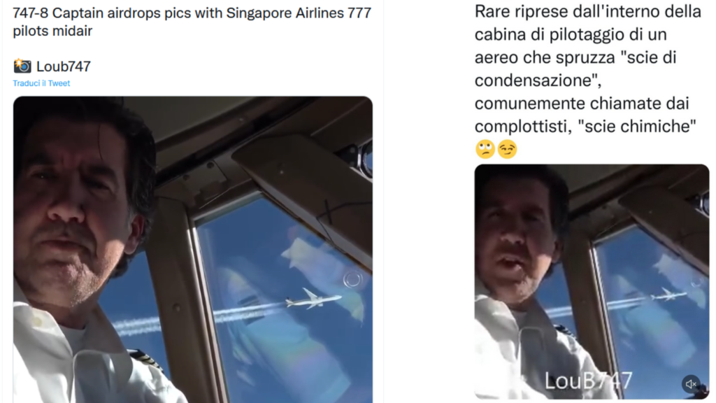 Qualcuno crede al pilota di aereo che usa AirDrop e lancia le scie chimiche