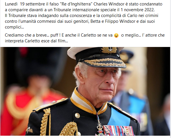 Re Carlo III davanti ad un Tribunale Speciale, l'ennesimo immaginario