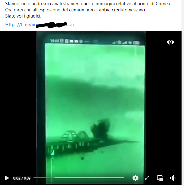 "Sui canali stranieri immagini del ponte di Crimea", fonti russe import