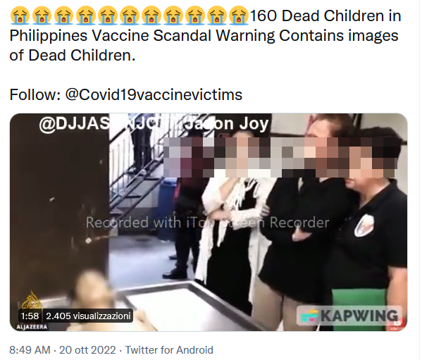 160 bambini morti nelle Filippine: Dengvaxia e l'assist ai notutto