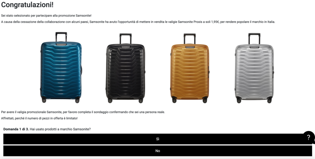 La prima delle improbabili domande