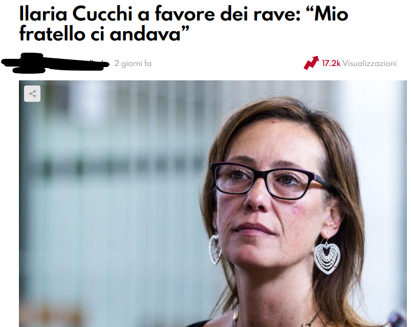"Ilaria Cucchi a favore dei rave": tutti cliccano condividi senza far domande