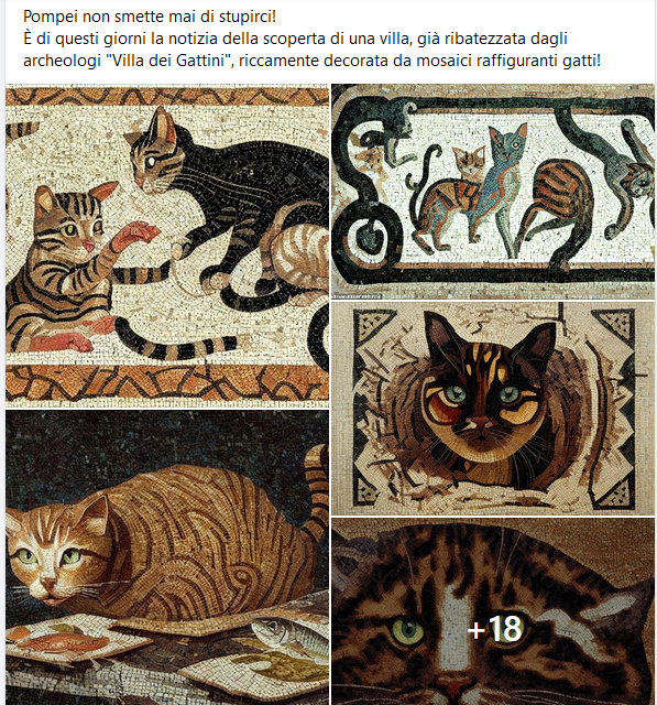 La villa dei gattini a Pompei e quegli affreschi solo sui social