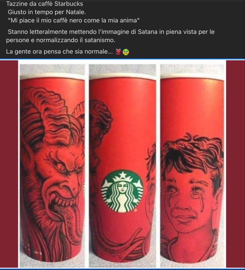 Le tazze di Starbucks con Satana non esistono (e neppure col Krampus)