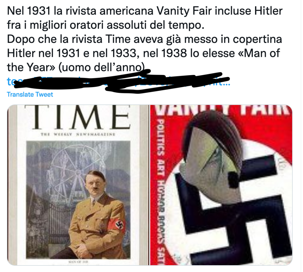 La nomina a Persona dell'Anno di Hitler e Zelensky non ha legame, stateci