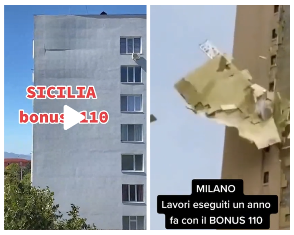 No, questi non sono palazzi crollati a causa del Bonus 110