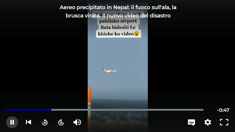 Il falso video dell'aereo in Nepal: ci cade anche Rainews