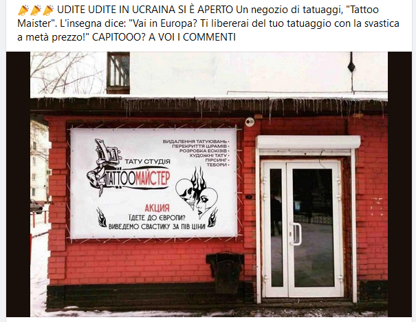 Per le Fonti Russe in Ucraina tolgono i tatuaggi con la svastica