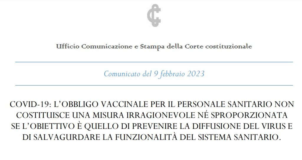 La Corte Costituzionale deposita la sentenza: l'obbligo vaccinale è legittimo