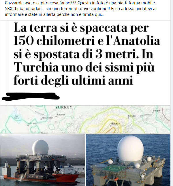 Il ritorno della bufala del "generatore di terremoti" USA in Turchia